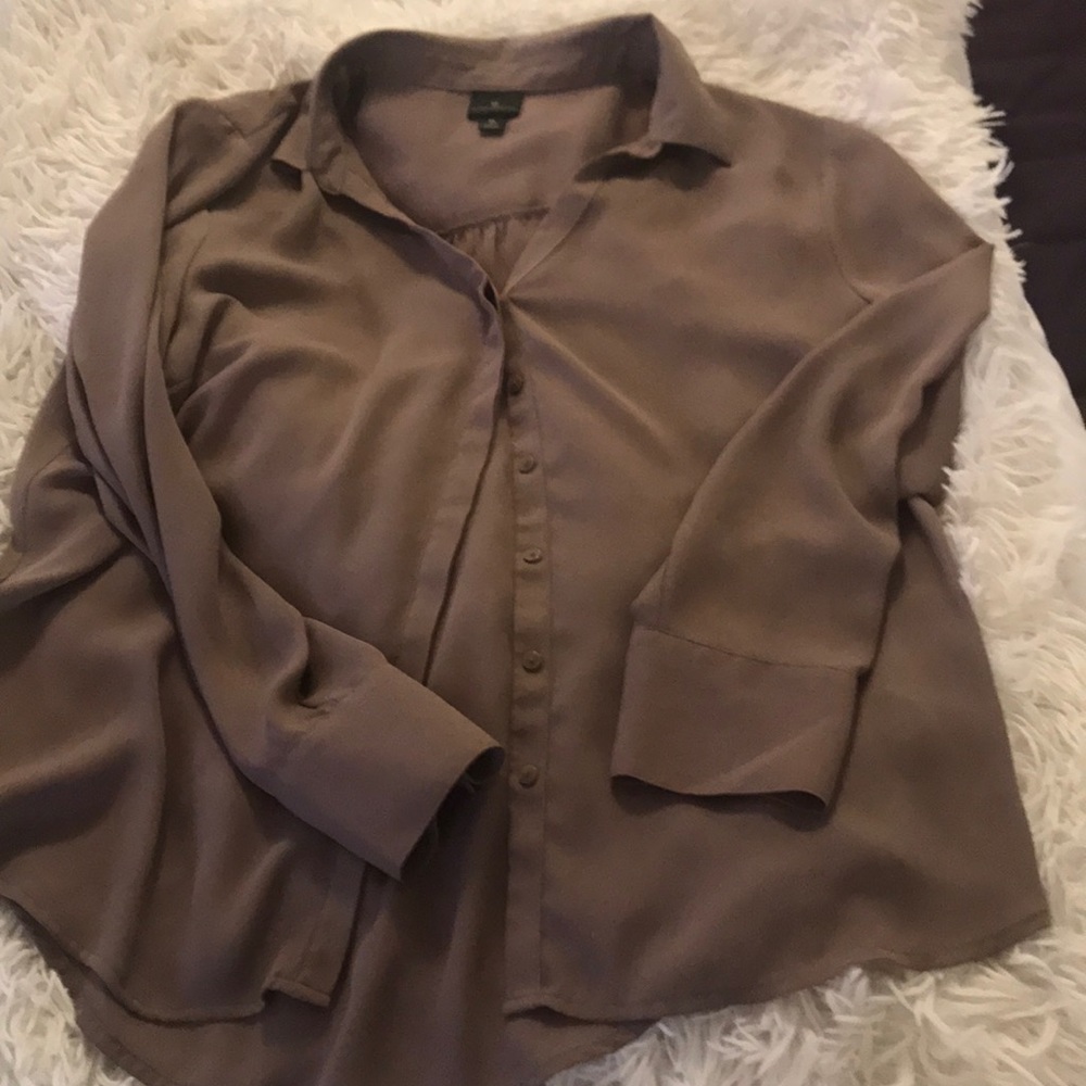 Long sleeve silk top